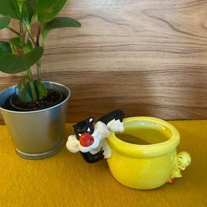 Looney Toons Sylvester & Tweety Planter